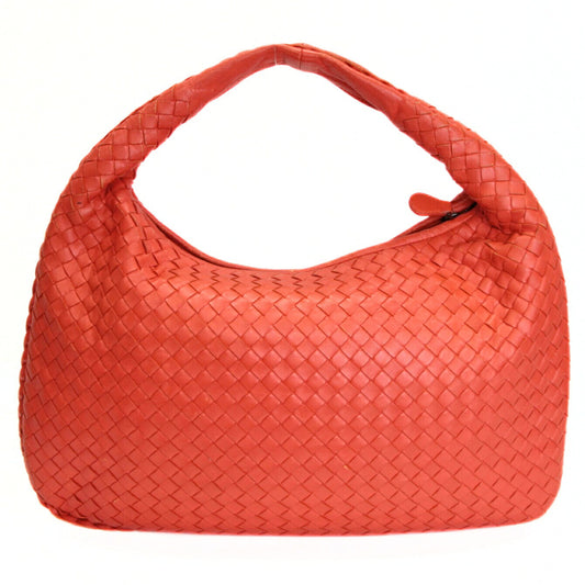 BOTTEGA VENETA Intrecciato Hobo Orange Leather Shoulder Bag Size ONE SIZE