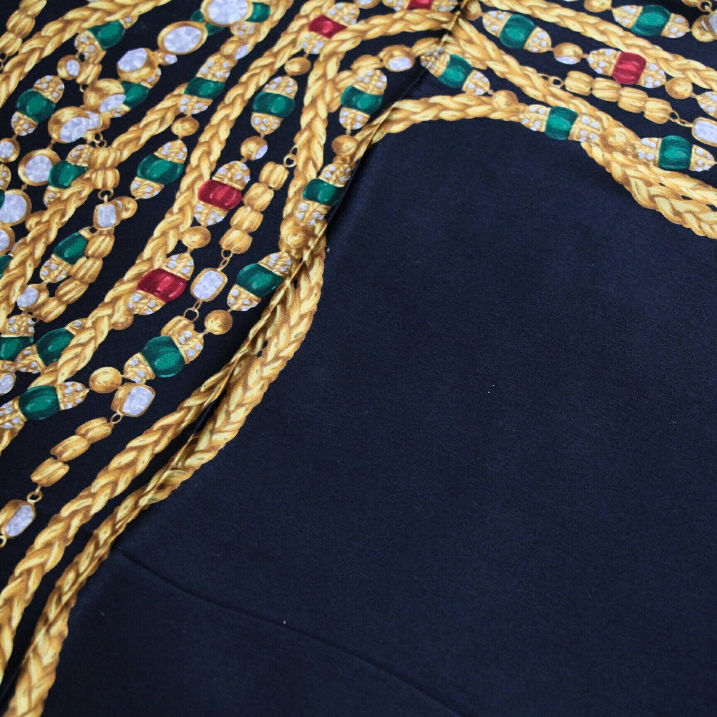 CHANEL Vintage Jewel Twist Chain Scarf Black Size ONE SIZE