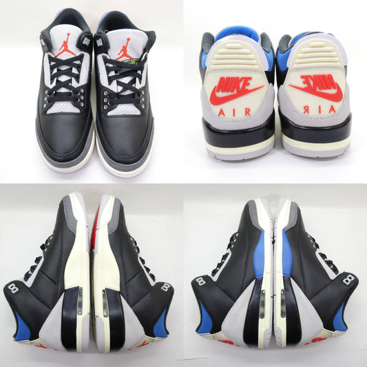 NIKE AIR JORDAN 3 Retro OG Rare Air Sneakers Multi Size 27.0