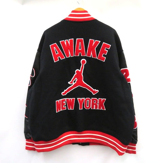 JORDAN x Awake NY Varsity Jacket Black/Red Size 2XL