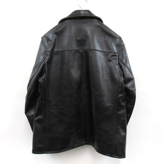 Schott 632US Leather Car Coat Black Size 42