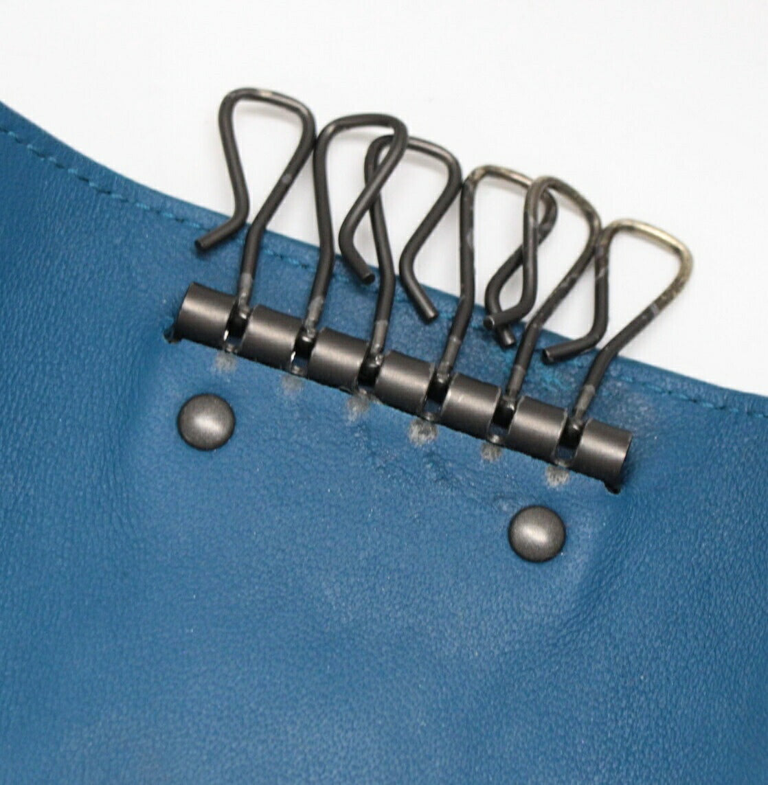 BOTTEGA VENETA Intrecciato Leather 6-Key Case Blue