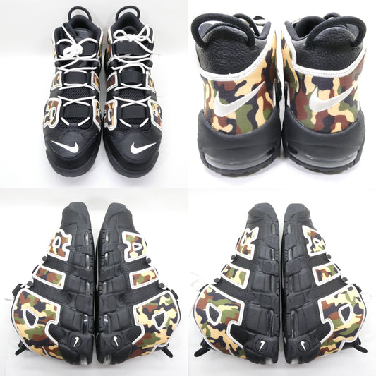 NIKE AIR MORE UPTEMPO 96 QS Black Camo Sneakers Size 30.0