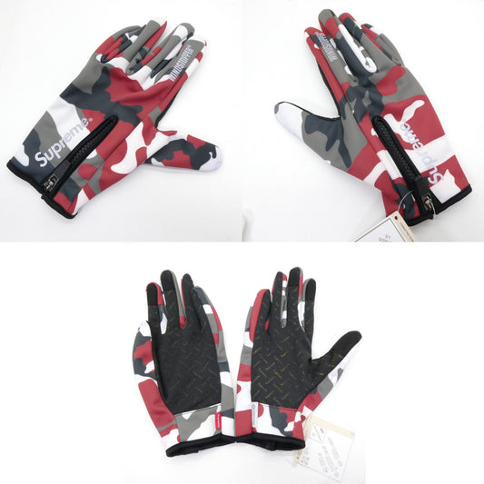 Supreme WINDSTOPPER Zip Gloves 25AW Red Camo