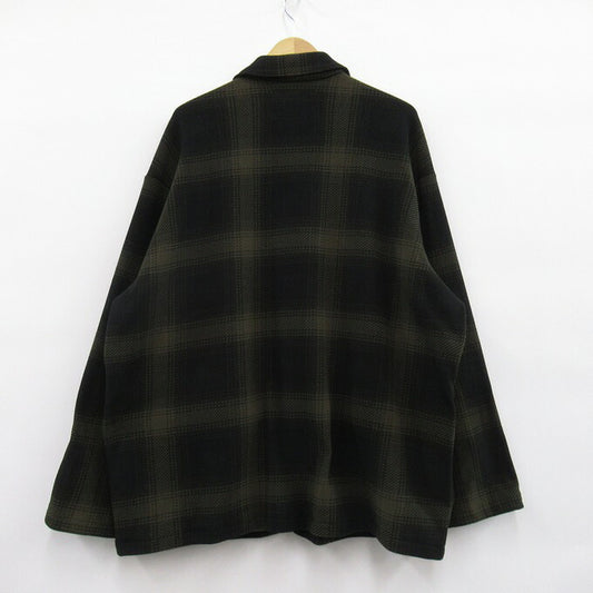 WACKO MARIA 24AW Check Fleece Shirt Jacket Green Size L