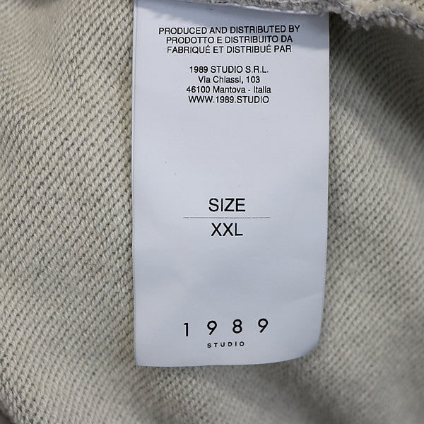 1989 STUDIO ART Crewneck Sweatshirt Grey Black Size XXL