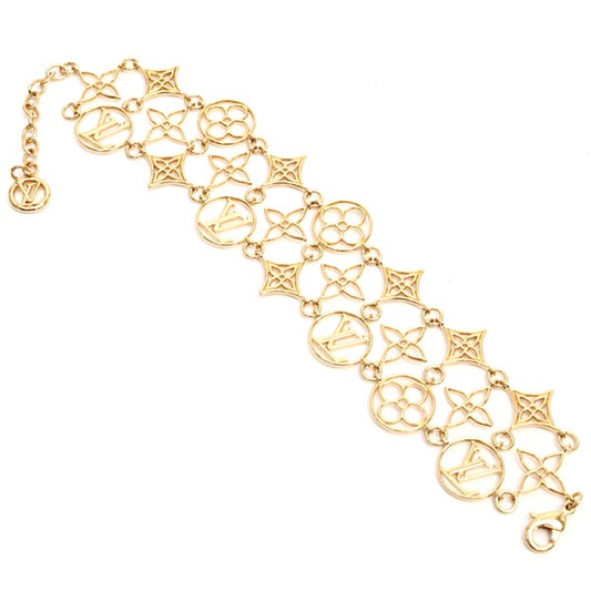 Louis Vuitton Metal Lace Bracelet Gold Size ONE SIZE