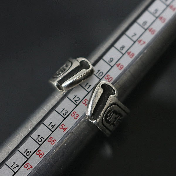 CHROME HEARTS Large Scroll Label Ring SV925 Size ONE Silver
