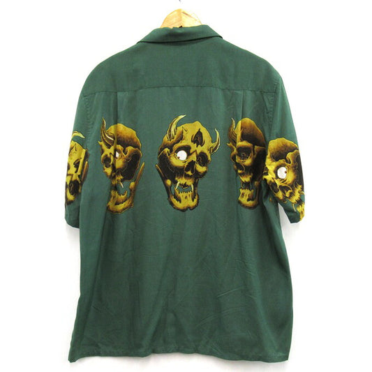 WACKO MARIA 21SS 56TATTOO STUDIO Hawaiian Shirt Green Size M