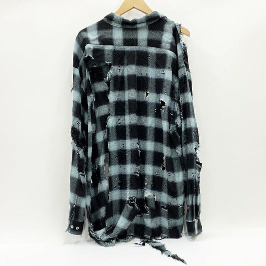 SUGARHILL 23SS Distressed Burnt Ombre Blouse Blue Size 0