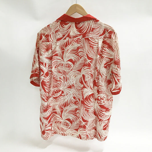SUN SURF Island Pineapple Short Sleeve Shirt Red Size M