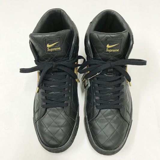 Supreme x Nike SB Blazer Mid Black Sneakers Size 27.5