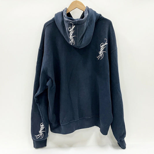 Supreme Tag Hooded Sweatshirt Navy Hoodie Size XL