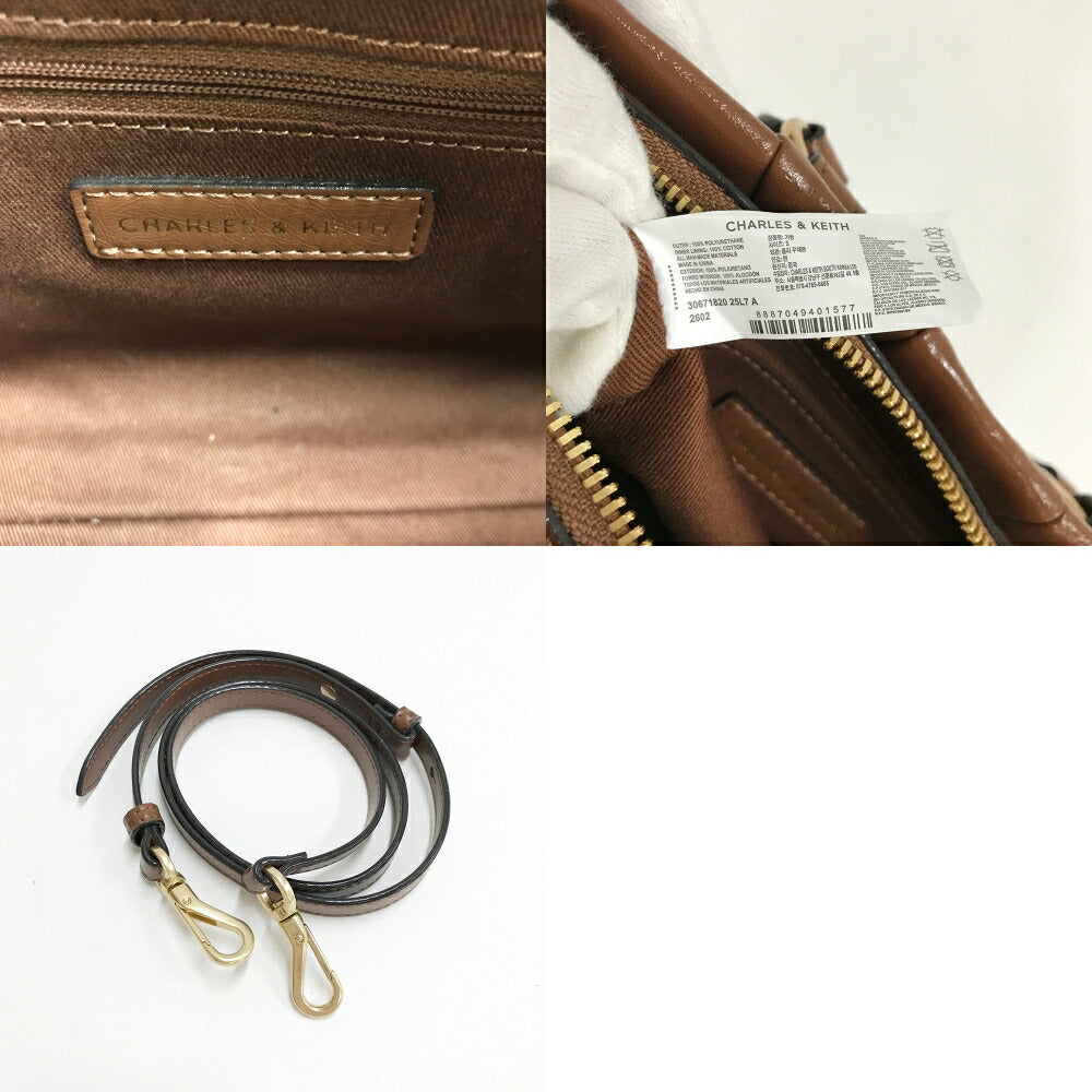 CHARLES & KEITH Britton Ruched Bag Brown