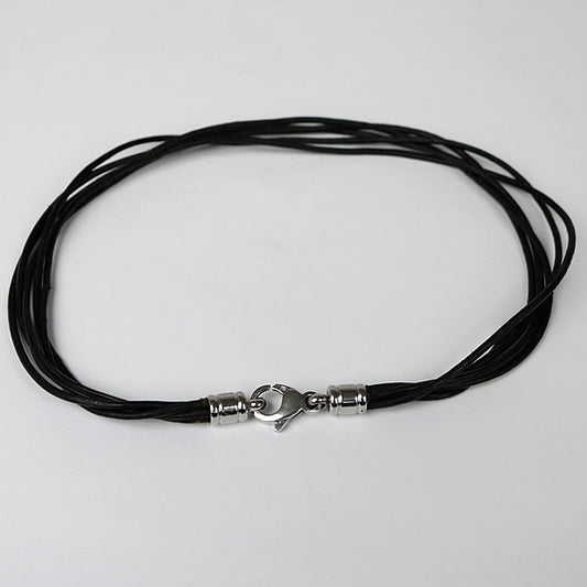 BVLGARI 5-Link Leather & Metal Wrap Bracelet Size ONE SIZE