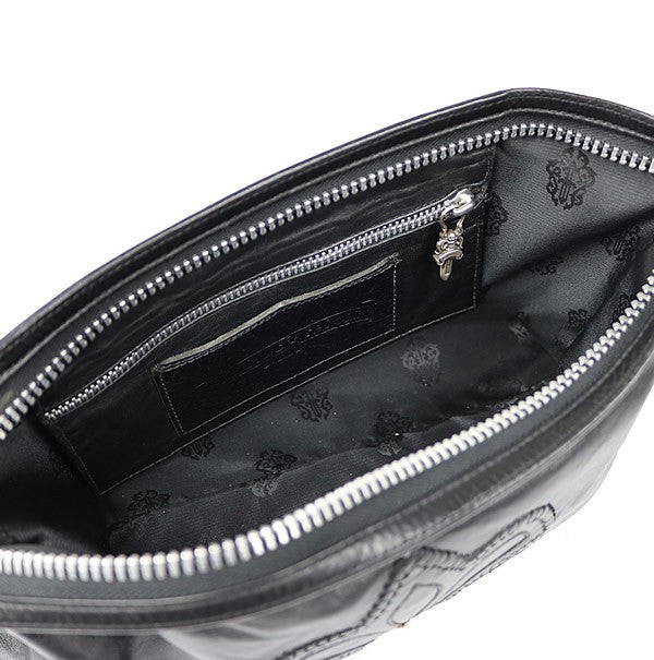 CHROME HEARTS BS Fleur Leather Bag Black Size ONE SIZE