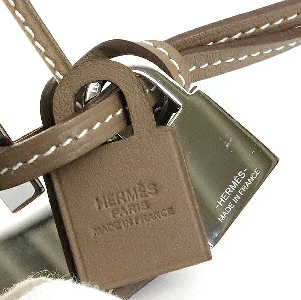 HERMES O'Kelly GM Cadena Swift Etoupe Silver Necklace Size ONE SIZE