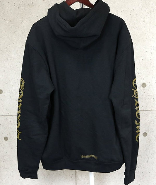CHROME HEARTS Old English Logo Zip Hoodie Black/Olive Size L