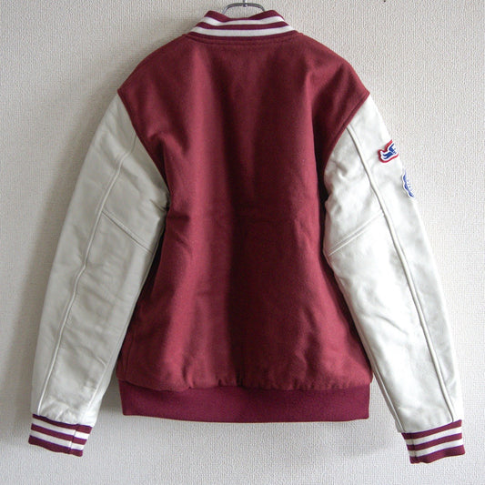 GOODENOUGH Leather Sleeve Varsity Jacket Size L