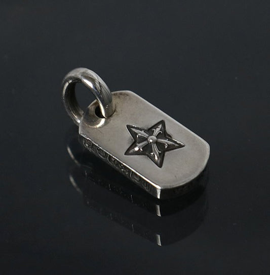 CHROME HEARTS Tiny Star Dog Tag After Pave Size ONE SIZE