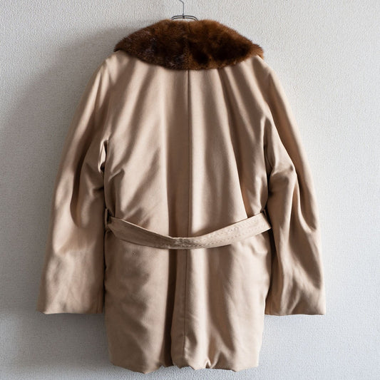 MAX MARA Padded Faux Fur Faux Suede Coat Size XXS