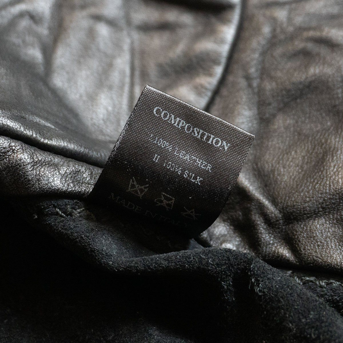 Layer-0 Leather jacket Black Size 46