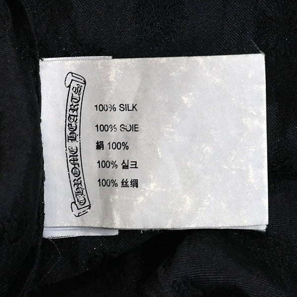 CHROME HEARTS All Over Print Silk Pants Black Size S