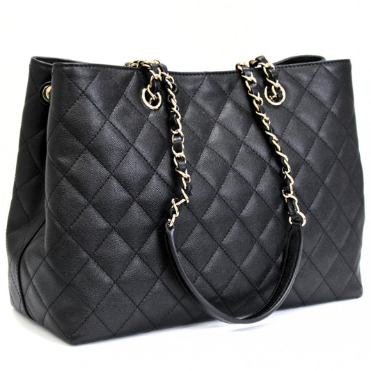 CHANEL Matelasse Soft Caviar Chain Tote Bag Size ONE SIZE