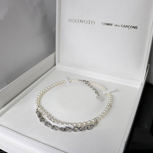 MIKIMOTO x CDG Silver Pearl Necklace Size ONE SIZE