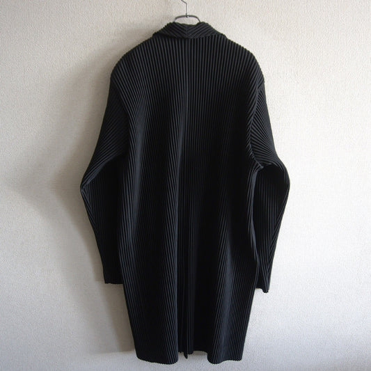 HOMME PLISSE ISSEY MIYAKE Pleated Coat Black Size L
