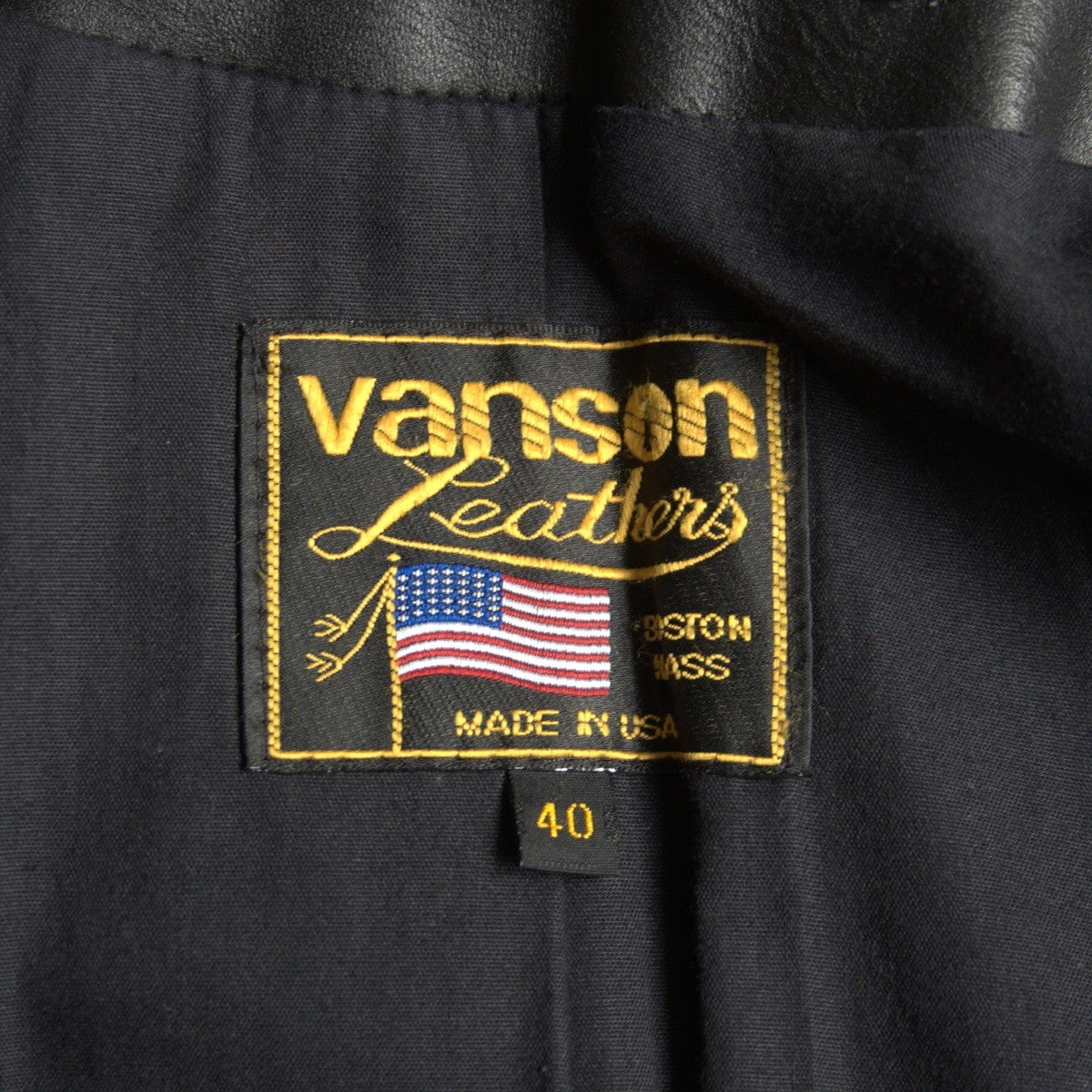 VANSON Single Motorcycle Jacket Size 40