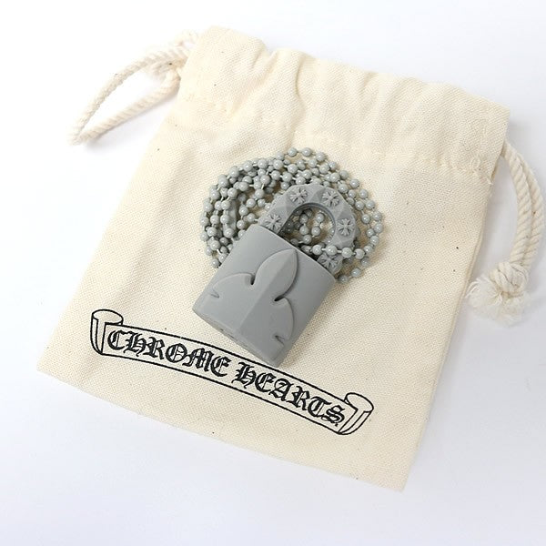CHROME HEARTS Fleur Knee Padlock Necklace Gray Size ONE SIZE