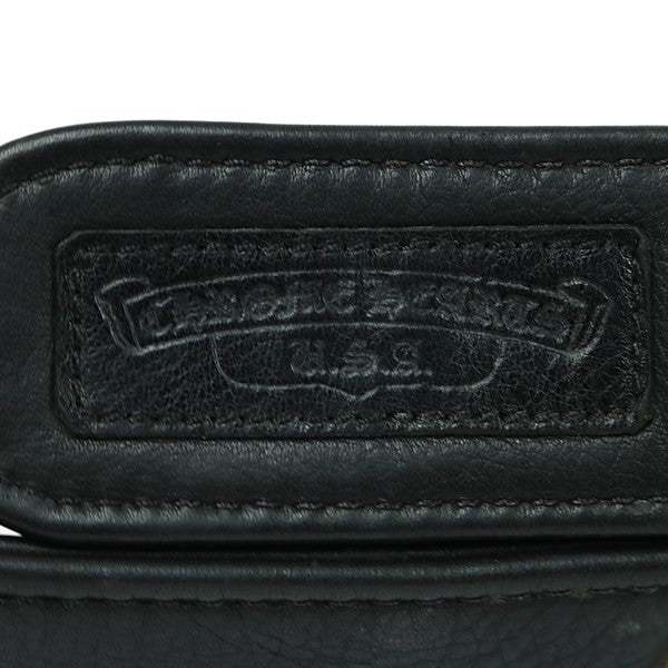 CHROME HEARTS Large Grommet Leather Belt Size 38
