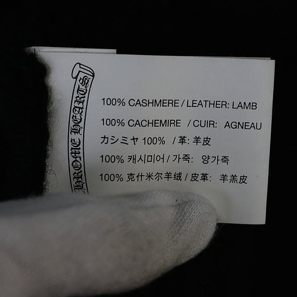 CHROME HEARTS CH+ Patch Leather Panel Cashmere Long Size S
