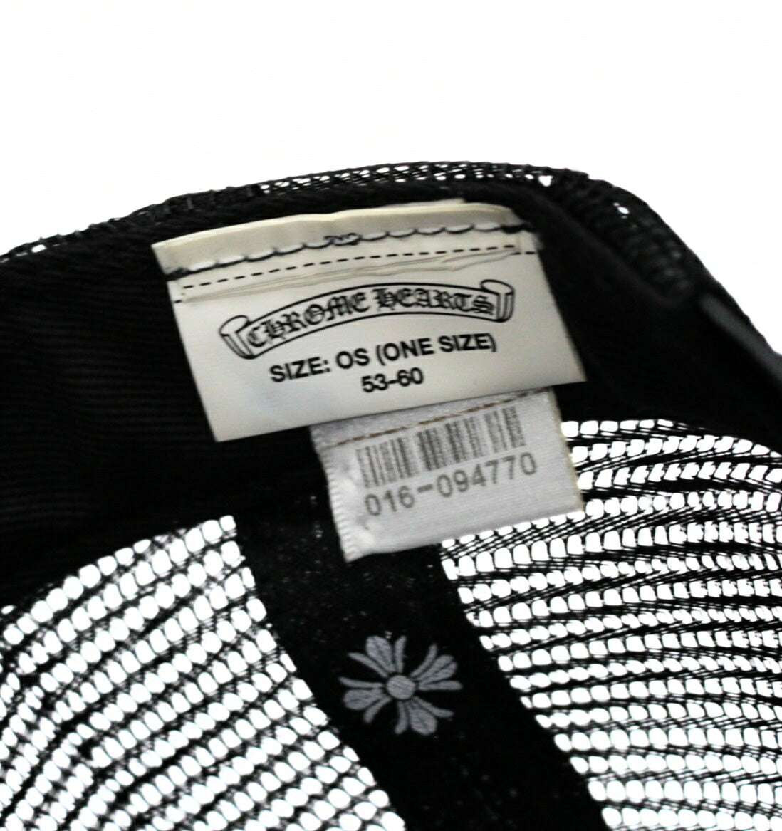 CHROME HEARTS Small Cross Trucker Black SV925 Size ONE SIZE
