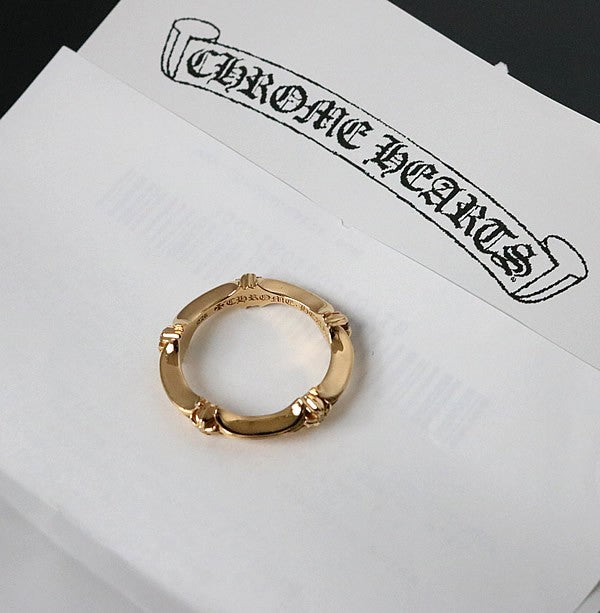 CHROME HEARTS 22K Plus & Bone Diamond Ring Size ONE SIZE