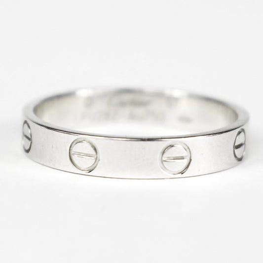 Cartier Mini Love Ring 18K White Gold Size 57