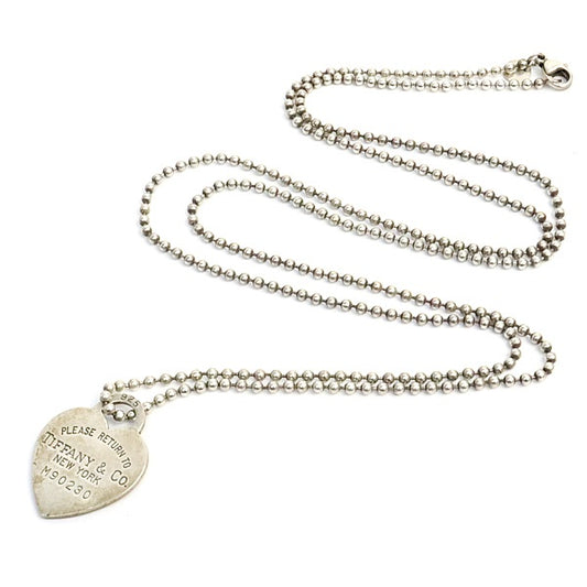 TIFFANY Return To Heart Silver Necklace Size ONE SIZE