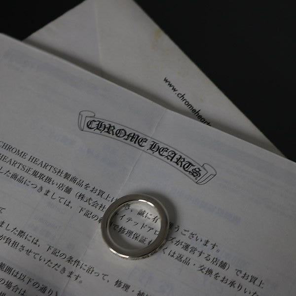 CHROME HEARTS 3mm Spacer Ring 2P Diamond SV925 Size ONE SIZE
