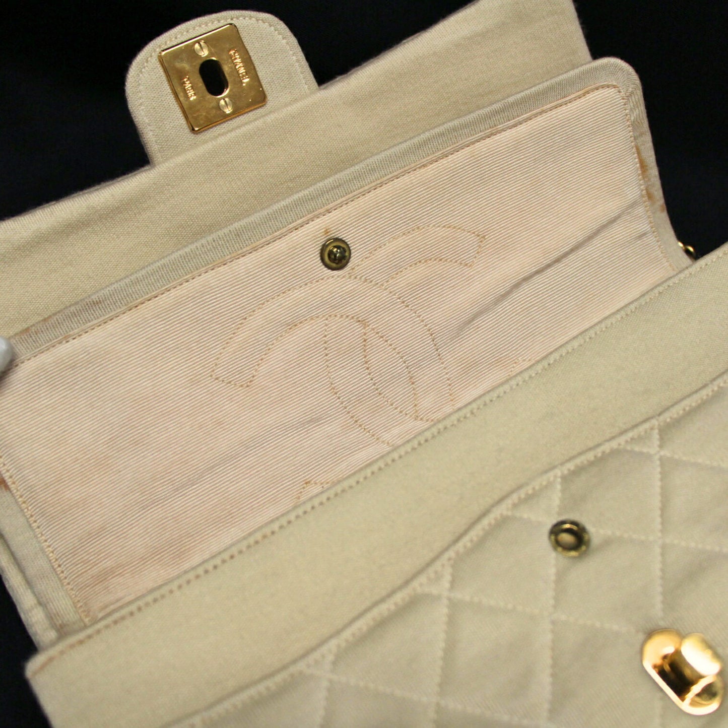 CHANEL Vintage Matelasse Jersey Shoulder Bag Size ONE SIZE