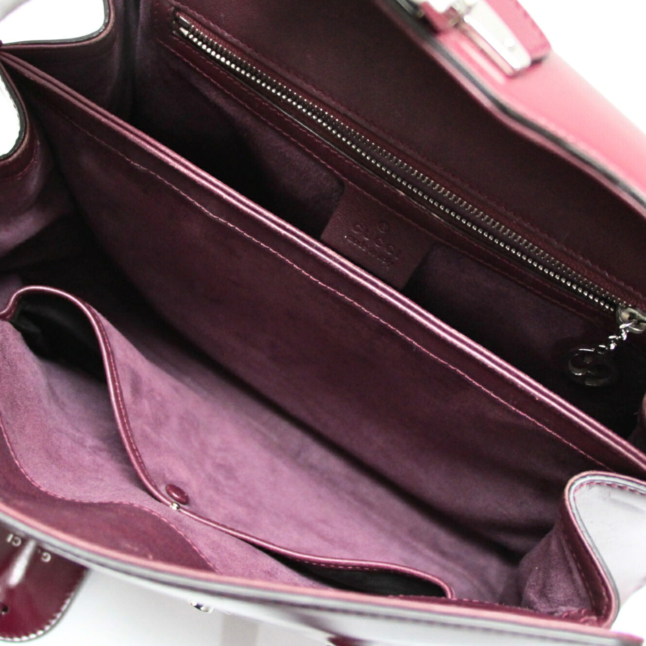 GUCCI Purple Leather Lady Lock Handbag Size ONE SIZE
