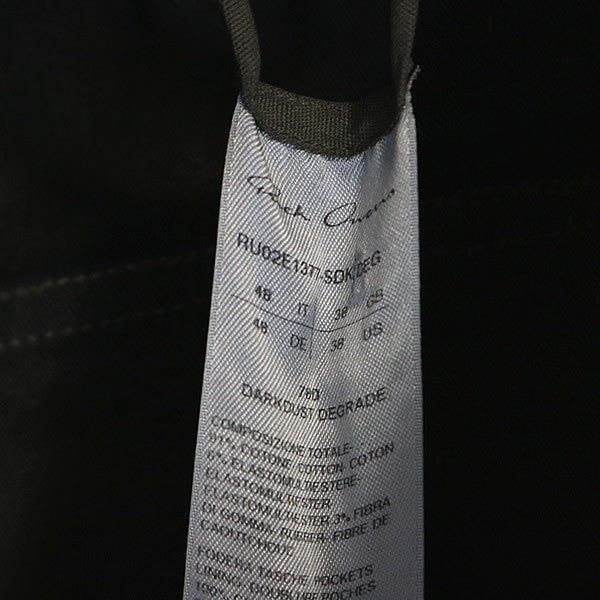 RICK OWENS 25FW BAUHAUS Cargo Pants Black Size 48