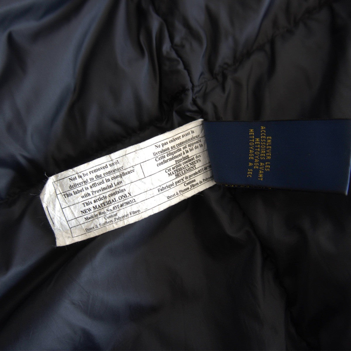 POLO RALPH LAUREN Black Down Jacket with Detachable Size L