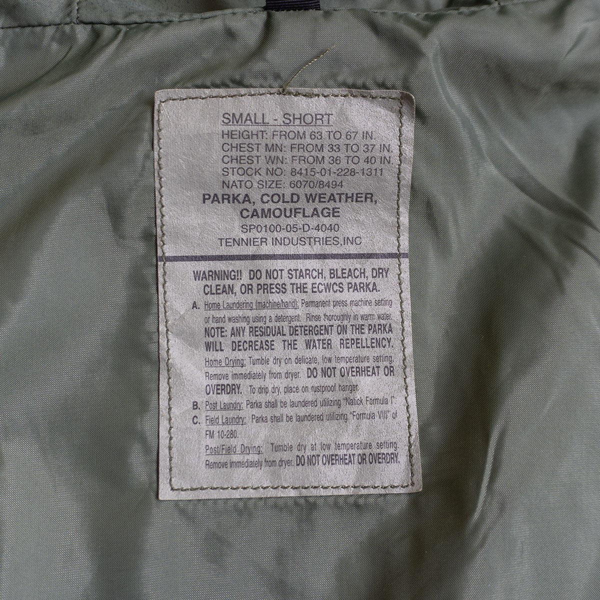 ECWCS GORE-TEX Parka Jacket Size S-S
