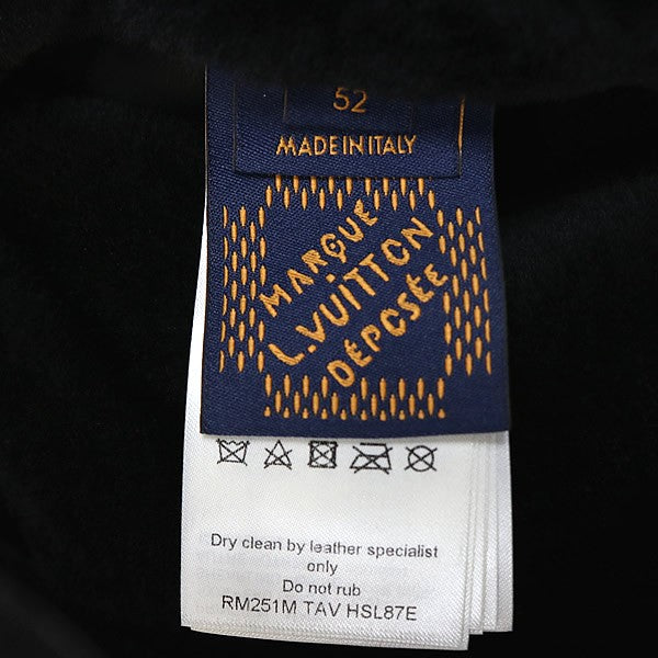 Louis Vuitton Monogram Embellished Hoodie Black Size 52