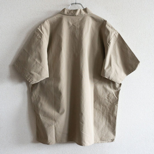 Ben Davis Half-zip short-sleeve workshirt Beige Size XL