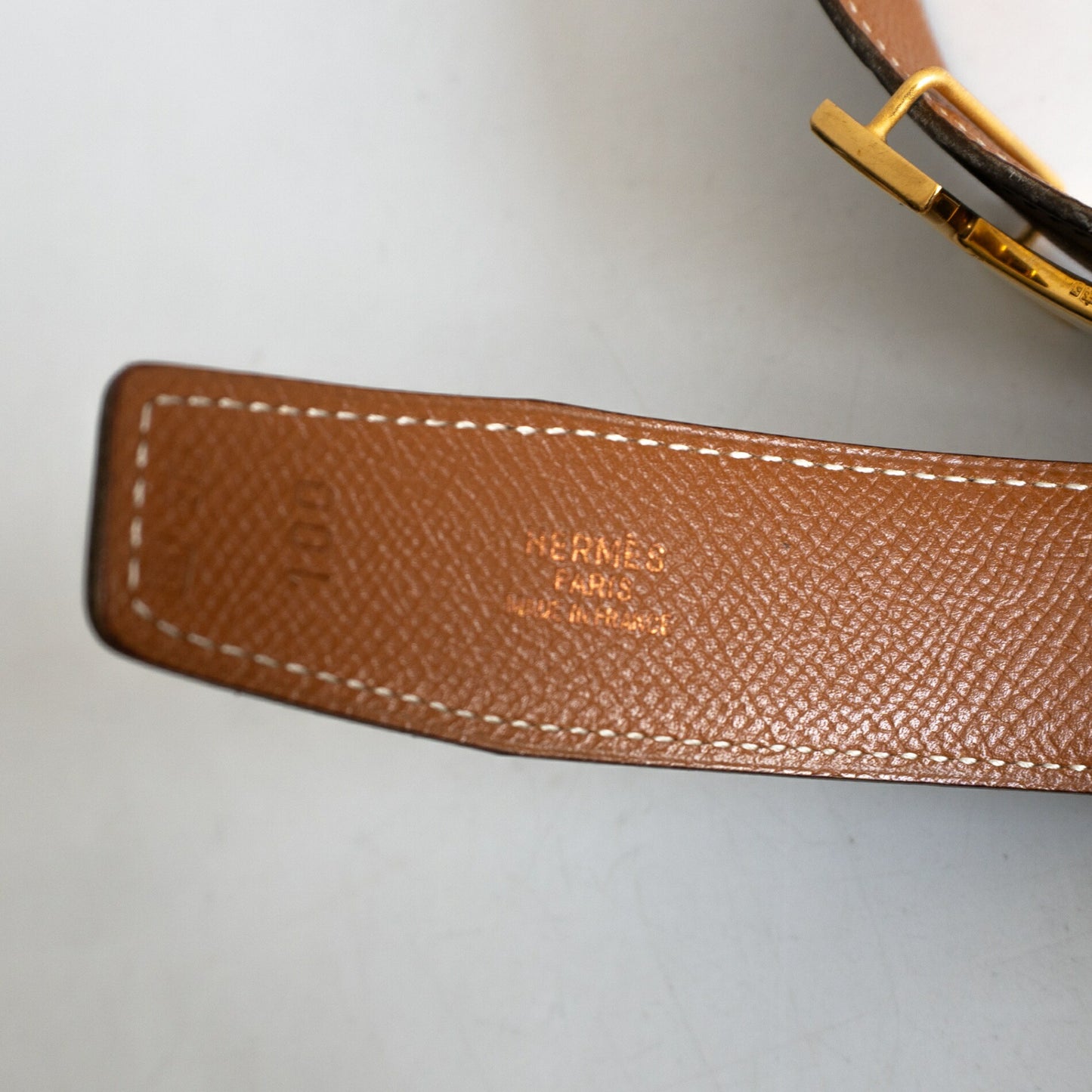 Hermes Constance Reversible Belt Black x Brown Size 100