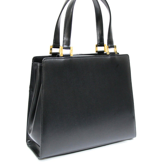 YVES SAINT LAURENT Vintage Logo Handbag Black Size ONE SIZE
