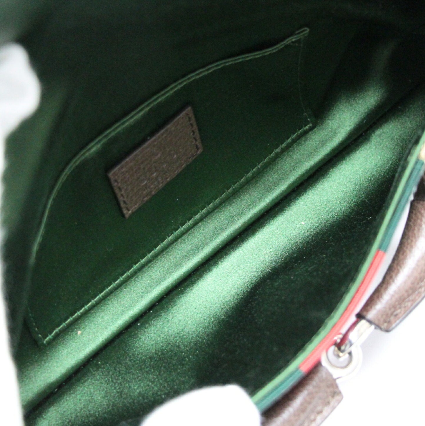 GUCCI Beige GG Canvas Leather Handbag Bag Size ONE SIZE