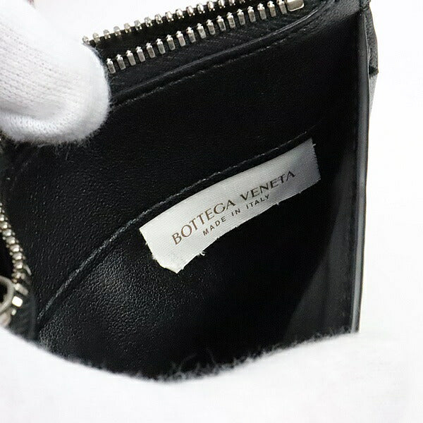 BOTTEGA VENETA Intrecciato Keyring Case Black Size ONE SIZE